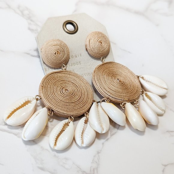 Anthropologie Jewelry - Anthropologie Lake Life Preppy Circle Drop Earrings